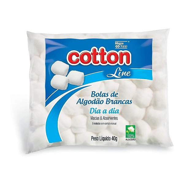 algodao cotton bolas brancas 40gç