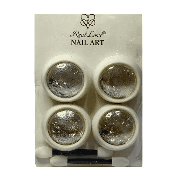 kit 4 folhas de ouro coloridas + pincel real love