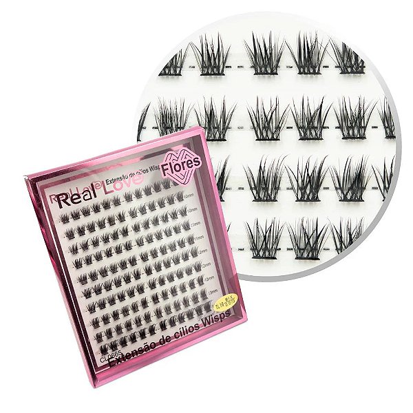 Cílios modelo Flores Real Love mix 9 ao 14