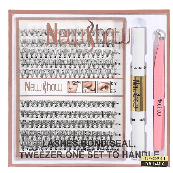 Kit cílios tufinho New Show cola e pinça