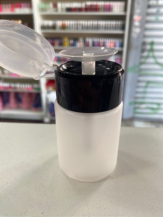 Porta acetona tampa preta