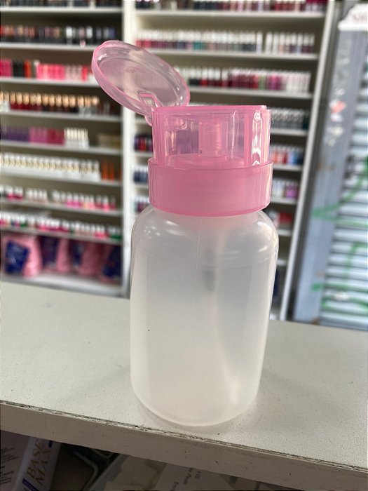 Porta acetona tampa rosa