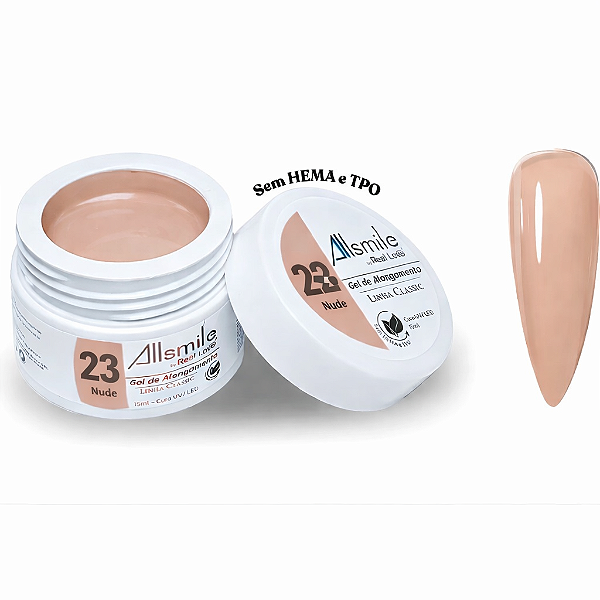 Gel Real Love Nude 23 All Smile sem TPO Gel Uv E Led 15Ml unhas