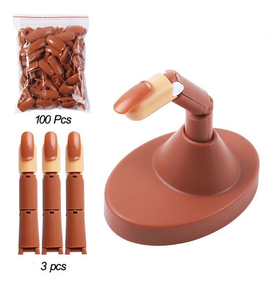 Três dedos articulados com laminas de unha refilç