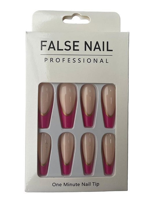 unhas bailarina realista reversa multicolor