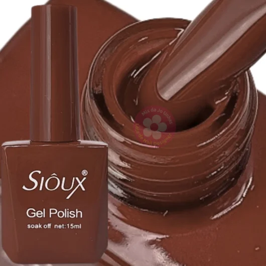 esmalte em gel sioux gel polish 15ml grande 33 marrom