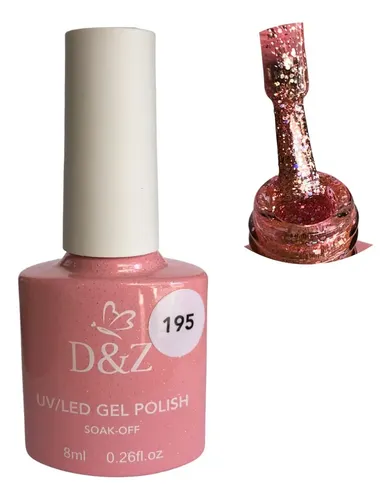 esmalte d&Z 195 rosa glitter