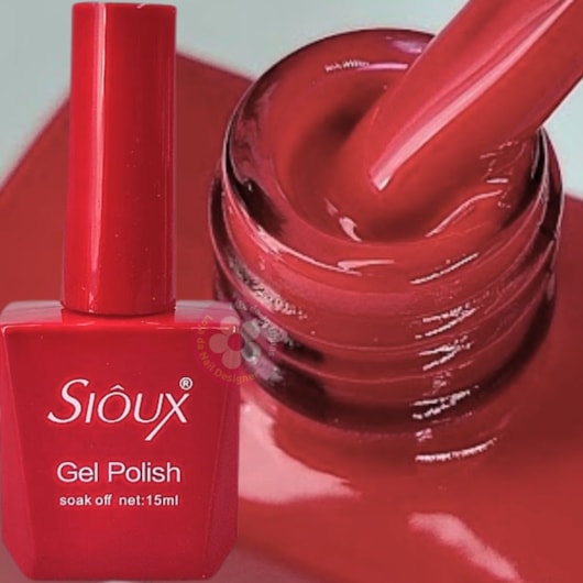 esmalte em gel sioux gel polish 15ml grande vermelho 09