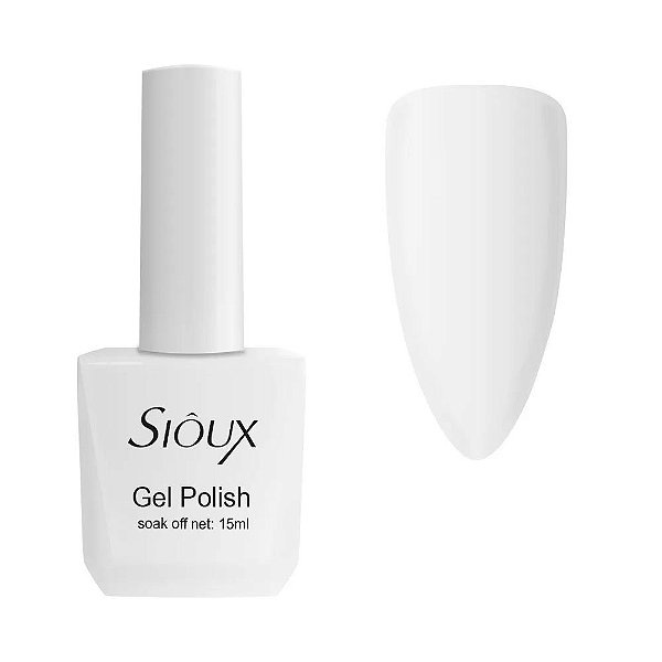 esmalte em gel sioux gel polish 15ml grande 40 branco