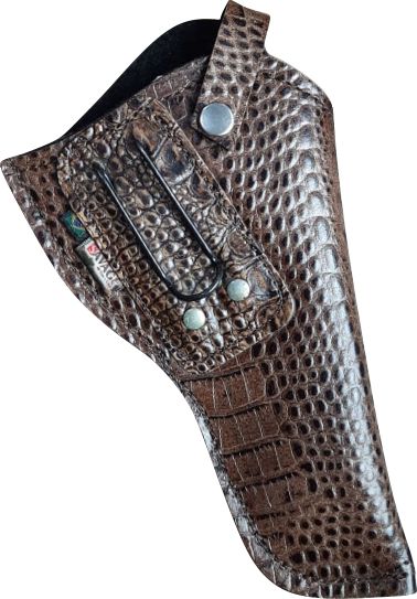 .38 .357 Cano 3" Duplo Porte Crocodilo Marinho Coldre Revólver