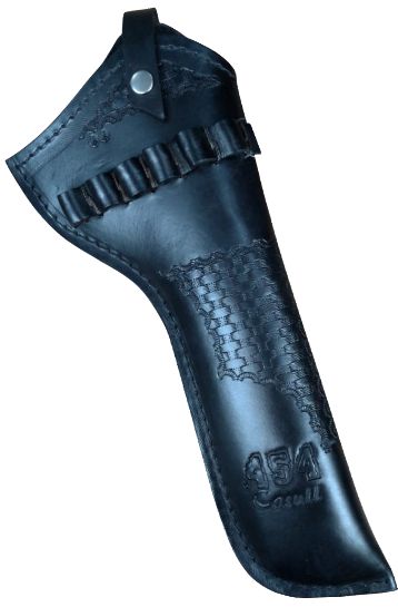 .454 Cano 8" 3/8' Calibre Preto Coldre Couro P Revólver