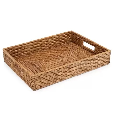 Bandeja de rattan retangular MRC Hubme 5x32x42cm