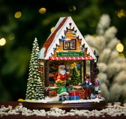 Loja Noel com Luz e Música em resina 27x25cm