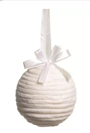 Bola De Algodão Branca Em Caixa De Pvc Com 4 Peças de 10cm