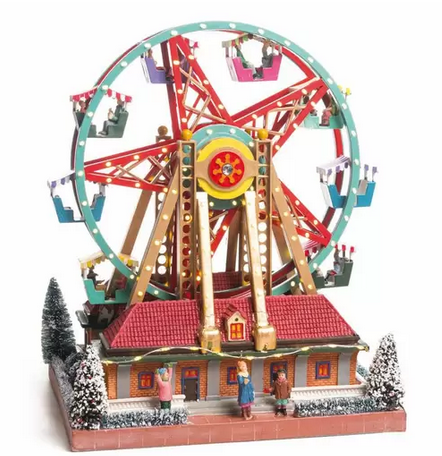 Roda Gigante Decoração Com Movimento E Luz 35x30x25cm