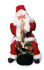 Papai Noel Tocando Saxofone 28x16cm - PEÇA ÚNICA