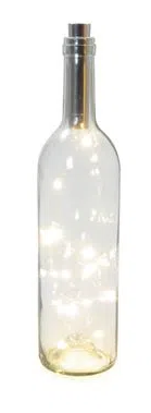 Garrafa De Vidro Com Led 30cm