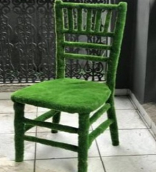 Cadeira Decorativa Tiffany Em Musgo  40x40x92cm - PEÇA ÚNICA