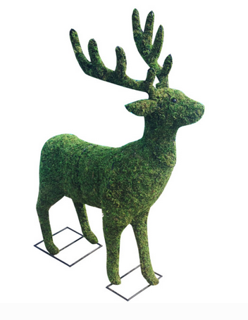 Rena Decorativa Em Musgo Verde  90cm - PEÇA ÚNICA