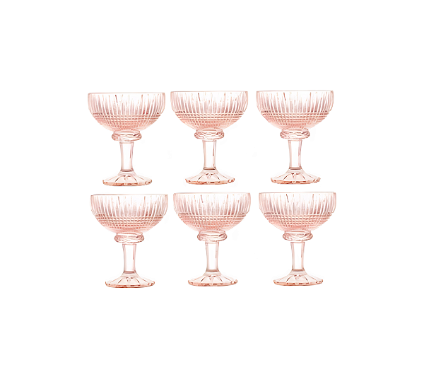 Jogo De 6 Taças De Sobremesa Cristal Queen 260ml Wolff