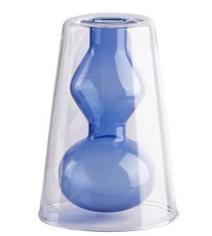 Vaso em Vidro Pols Balls Azul K 9,2x13cm