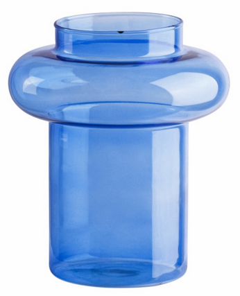 Vaso vidro Jean Pols azul 15x18cm