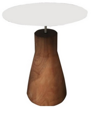 Mesa Alta Em Madeira com Estrutura de Ferro Carlos 50x45cm