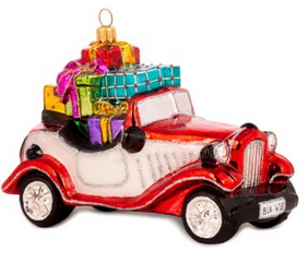 Carro Conversivel Com Presente Em Vidro 17cm