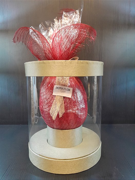 Redoma Para Ovo de Páscoa Verde Musgo 30cm