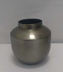 Vaso Em Metal Redondo Chumbado 7x11x11cm