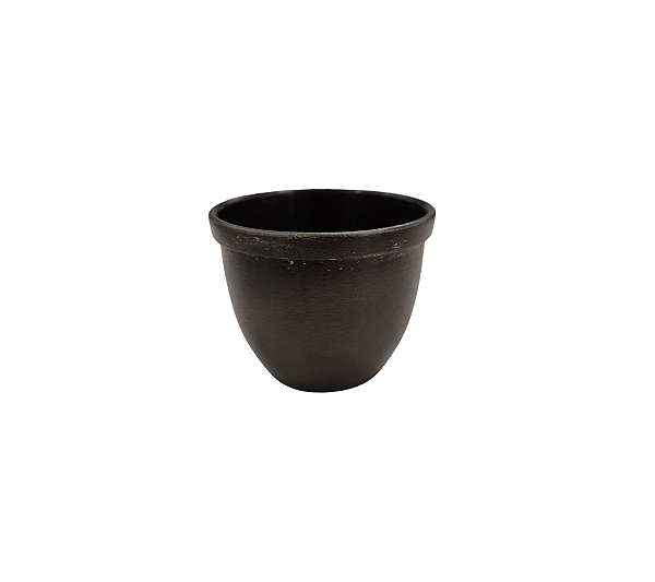 Vaso Em Metal Redondo Preto 10x8x8cm