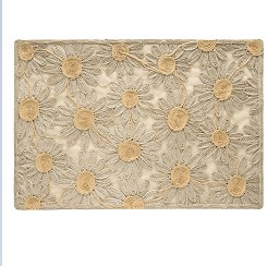 Jogo Americano 6 Peças Retangular Flores 38x32cm