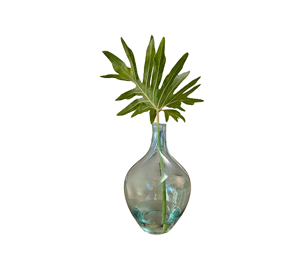 Vaso Em Vidro Kate Verde Azulado