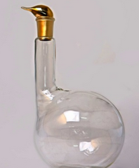 Garrafa Em Vidro Pato Trasnparente 17x33cm