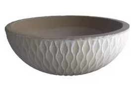 Bacia Em Cimento Frankfurt 66x33cm