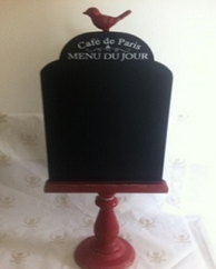 Quadro Menu Paris 50x25cm