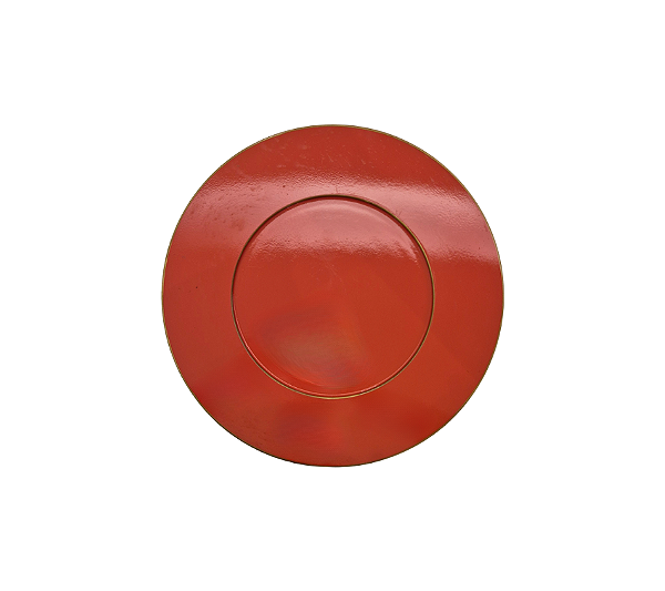 Sousplat Tuolo Laranja Com Filete Dourado 32cm