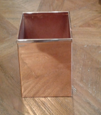 Cachepot Em Metal Mini Ziggy Cobre ST James 10x10x10cm