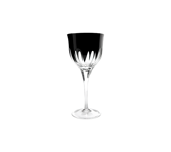 Taça Para Vinho Em Cristal Branco Com Overlay Preto Strauss 330ml