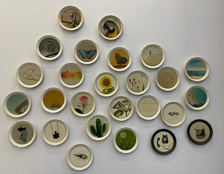 Prato Decorativo Parede Em Cimento Daguerre Impresso Sortido