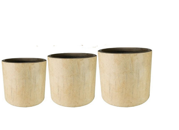 Vaso Baixo Em Cimento Giedo Camel