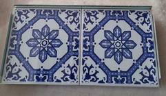 Bandeja Prata Azulejo Shefield Plate 31x16cm