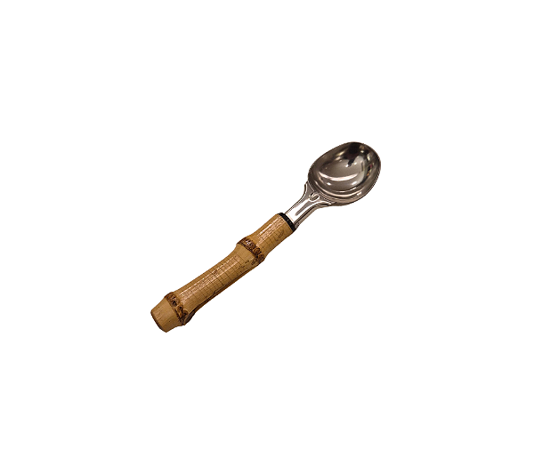 Concha De Sorvete Em Inox e Bambu 19cm
