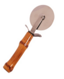 Cortador De Pizza Em Bamboo/inox 18cm