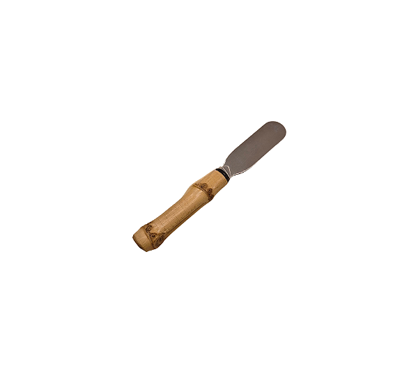 Espátula De Manteiga Em Inox e Bambu 12cm