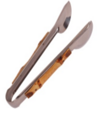 Pegador De Gelo Em Bamboo/Inox 19cm