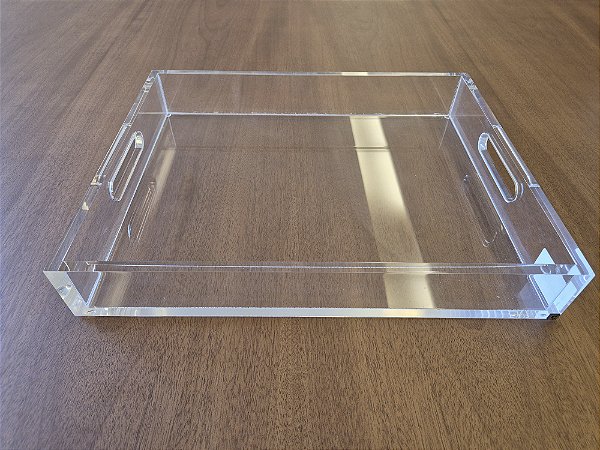 Bandeja De Serviço Em Acrílico 33x23x4cm