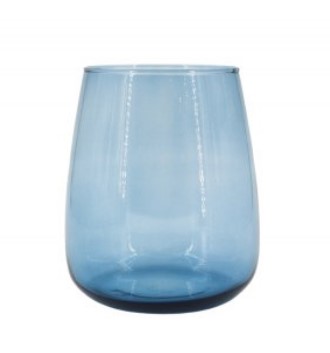 Vaso Em Vidro Angra Azul 23x19cm