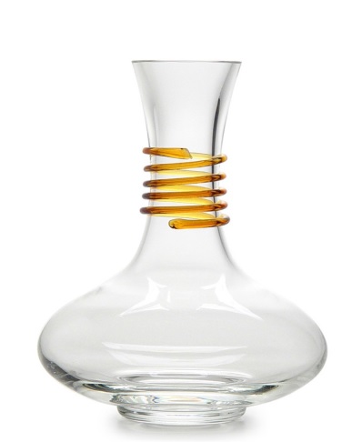 Decanter Em Cristal Bicolor Transparente Amber