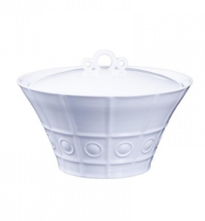 Legumeira Em Porcelana Osmose com Tampa Limoges 12x24x24cm
